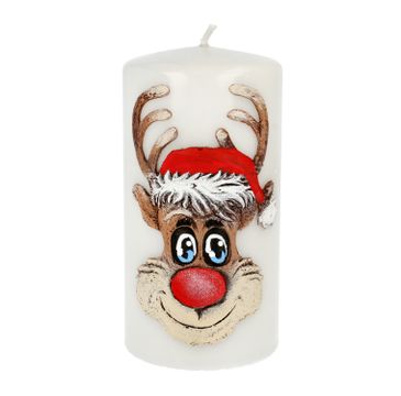 Artman Boże Narodzenie – świeca ozdobna Rudolf szary - walec średni (1szt)
