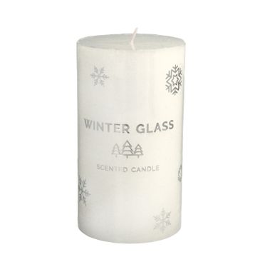 Artman – Boże Narodzenie Świeca zapachowa Winter Glass biała - walec średni (1 szt.)