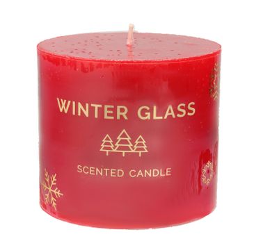 Artman – Boże Narodzenie Świeca zapachowa Winter Glass czerwona - walec mały (1 szt.)