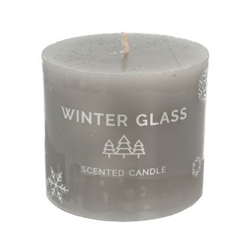 Artman – Boże Narodzenie Świeca zapachowa Winter Glass szara - walec mały (1 szt.)