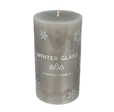 Artman – Boże Narodzenie Świeca zapachowa Winter Glass szara - walec średni (1 szt.)