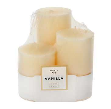 Artman Glass Classic Perfume - świeca zapachowa  nr 3 Vanilla (3 szt.)
