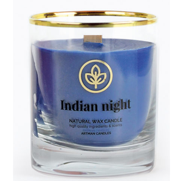 ARTMAN Organic świeca zapachowa z drewnianym knotem Indian Night (1 szt.)