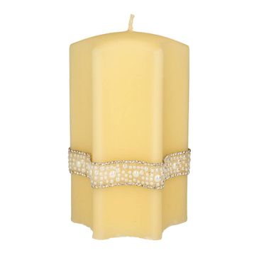 Artman – Boże Narodzenie Świeca ozdobna Crystal Pearl kremowa - gwiazda średnia (1 szt.)