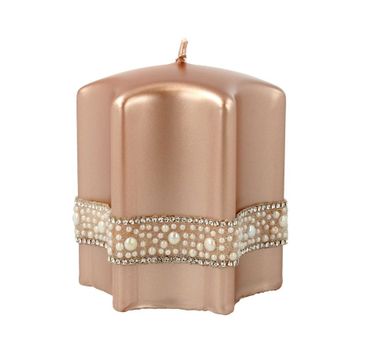 Artman – Boże Narodzenie Świeca ozdobna Crystal Pearl rose gold - gwiazda mała (1 szt.)