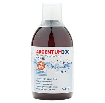 Aura Herbals Argentum 200 tonik do twarzy 100PPM Srebro Koloidalne 500ml