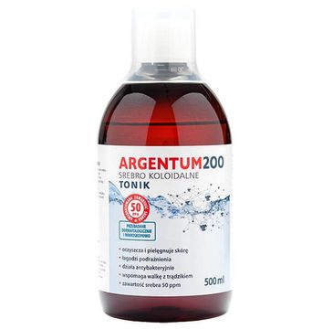 Aura Herbals Argentum 200 tonik do twarzy 50PPM Srebro Koloidalne 500ml