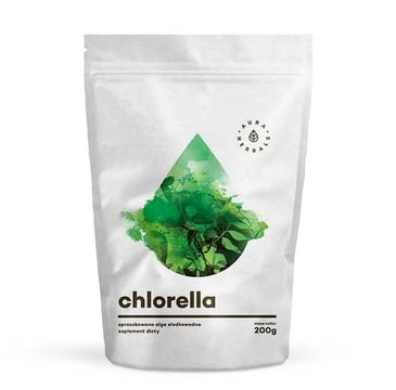 Aura Herbals Chlorella sproszkowana alga słodkowodna suplement diety 200g