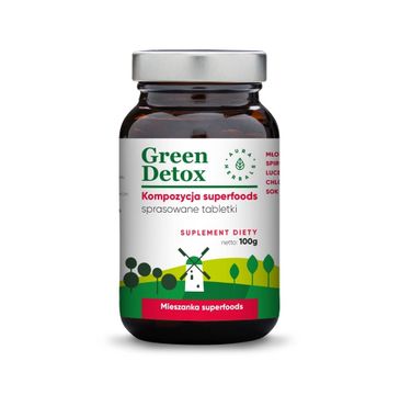 Aura Herbals Green Detox tabletki oczyszczające suplement diety 100g