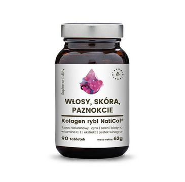 Aura Herbals Kolagen Rybi włosy skóra paznokcie suplement diety 90 tabletek 62g