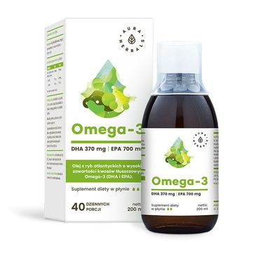 Aura Herbals Omega 3 DHA i EPA suplement diety w płynie 200ml