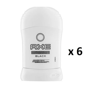 Axe Black antyperspirant dla mężczyzn sztyft 6x50ml
