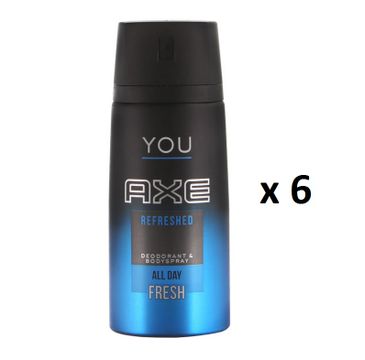 Axe You Refreshed antyperspirant dla mężczyzn spray 6x150ml