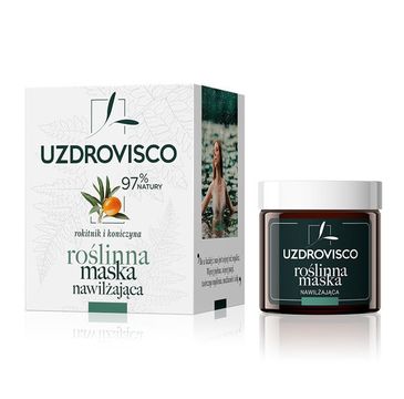 Uzdrovisco roślinna maska do twarzy nawilżająca Rokitnik i Koniczyna (50 ml)