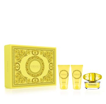 Versace – Yellow Diamond zestaw woda toaletowa spray 50ml + balsam do ciała 50ml + żel pod prysznic 50ml