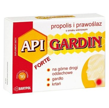 Bartpol Api Gardin Forte Propolis i Prawoślaz suplement diety o smaku wiśniowym 16 pastylek
