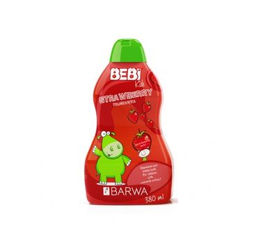 Barwa Bebi Kids Shampoo & Bubble Bath szampon i płyn do kąpieli dla dzieci 2w1 Strawberry 380ml