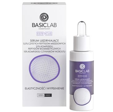 BasicLab Esteticus serum ujędrniające 0.5% czystych peptydów miedziowych Elastyczność i Wypełnienie (30 ml)