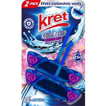 Kret – Color Power zawieszka do WC barwiąca wodę Whater Lily (2 x 40 g)