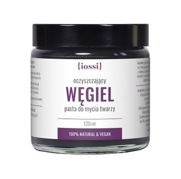 iossi Węgiel oczyszczająca pasta do mycia twarzy z węglem aktywnym algami i zieloną herbatą (120 ml)