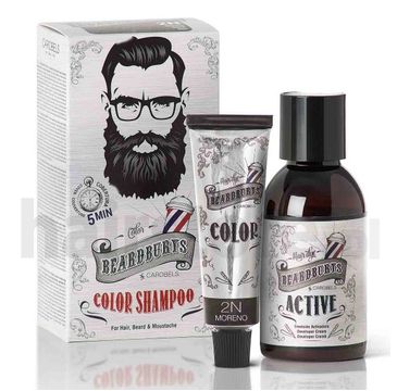 Beardburys  – Szampon koloryzujący do włosów i brody 2N czarny (30 ml+45 ml)