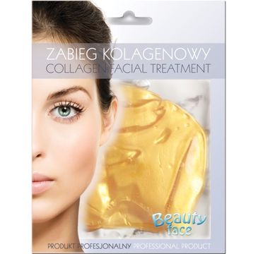 Beauty Face Collagen Facial Treatment przeciwzmarszczkowy zabieg kolagenowy z 24K złotem i kwasem hialuronowym