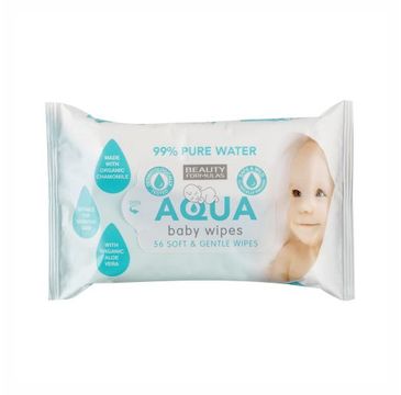 Beauty Formulas – Aqua Baby Wipes nawilżające chusteczki dla dzieci (56 szt.)
