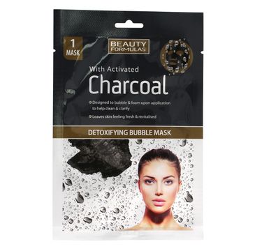 Beauty Formulas Charcoal maseczka detoksykująca bąbelkowa z aktywnym węglem 1 szt.