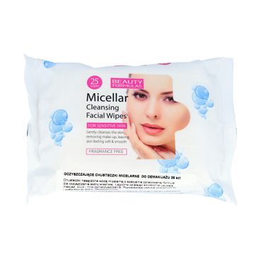 Beauty Formulas Micellar Cleansing Chusteczki micelarne do demakijażu twarzy 1 op. - 25 szt