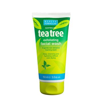 Beauty Formulas Tea Tree Żel złuszczający do mycia twarzy 150 ml
