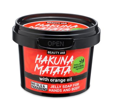 Beauty Jar Hakuna Matata żelowe mydło do rąk i ciała z olejkiem pomarańczowym (130 g)