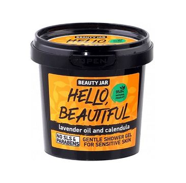 Beauty Jar Hello Beautiful delikatny żel pod prysznic do skóry wrażliwej z lawendą i nagietkiem (150 g)
