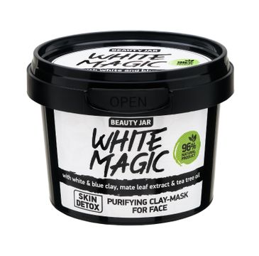 Beauty Jar White Magic oczyszczająca maska do twarzy z wyciągiem z liści mate (120 ml)