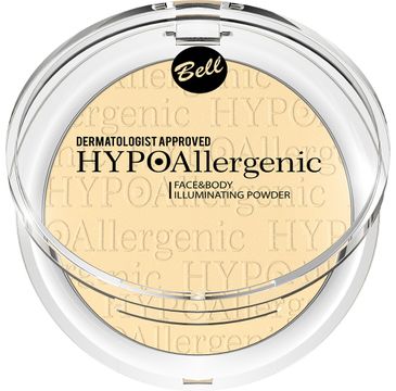 Bell Hypoallergenic Puder rozświetlający do twarzy i ciała nr 02 (6 g)