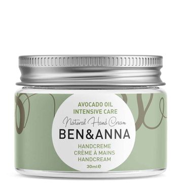 Ben&Anna Natural Hand Cream naturalny krem do rąk z olejem z awokado Intensive Care (30 ml)