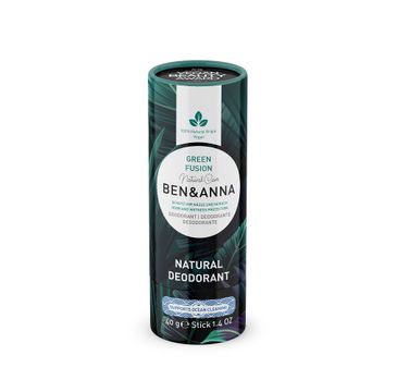 Ben&Anna Natural Soda Deodorant naturalny dezodorant na bazie sody sztyft kartonowy Green Fusion (40 g)