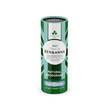Ben&Anna Natural Soda Deodorant naturalny dezodorant na bazie sody sztyft kartonowy Mint (40 g)