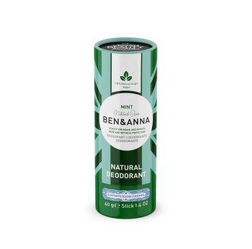 Ben&Anna Natural Soda Deodorant naturalny dezodorant na bazie sody sztyft kartonowy Mint (40 g)