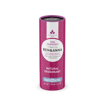 Ben&Anna Natural Soda Deodorant naturalny dezodorant na bazie sody sztyft kartonowy Pink Grapefruit (40 g)