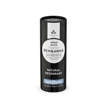 Ben&Anna Natural Soda Deodorant naturalny dezodorant na bazie sody sztyft kartonowy Urban Black (40 g)