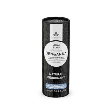 Ben&Anna Natural Soda Deodorant naturalny dezodorant na bazie sody sztyft kartonowy Urban Black (40 g)