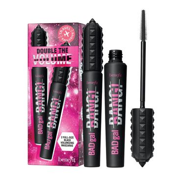 Benefit Double The Volume Travel Set zestaw pogrubiający tusz do rzęs Black (2x8.5 g)