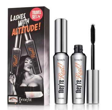 Benefit Lashes With Altitude Travel Set zestaw wydłużający tusz do rzęs Black (2x8.5 g)