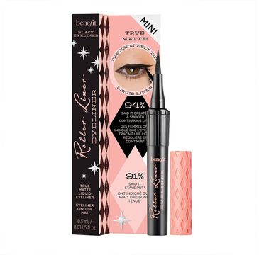 Benefit Cosmetics Roller Liner Matte Liquid Eyeliner Travel Size mini matowy eyeliner w pisaku Black (0.5 ml)