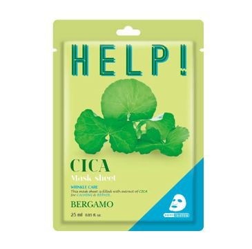 Bergamo Help Sheet Mask maska do twarzy z Cica (25 ml)