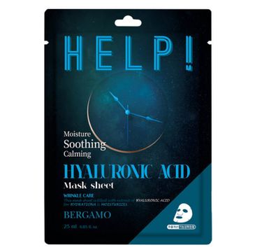 Bergamo Help Sheet Mask maska do twarzy z Hyaluronic A (25 ml)