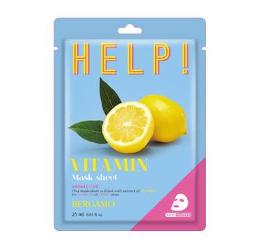 Bergamo Help Sheet Mask maska do twarzy z Witaminą (25 ml)