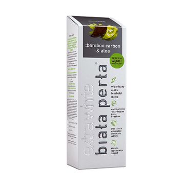 Biała Perła Bamboo Carbon & Aloe czarna pasta wybielająca do zębów (75 ml)