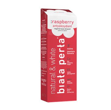 Biała Perła Raspberry pasta do zębów bez fluoru 75ml