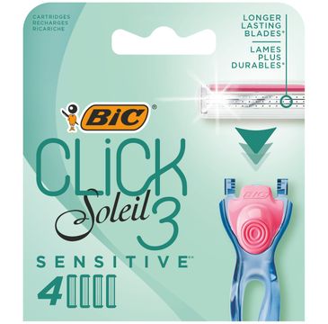 BIC Soleil Click 3 Sensitive 3-ostrzowe wkłady do maszynki do golenia (4 szt.)